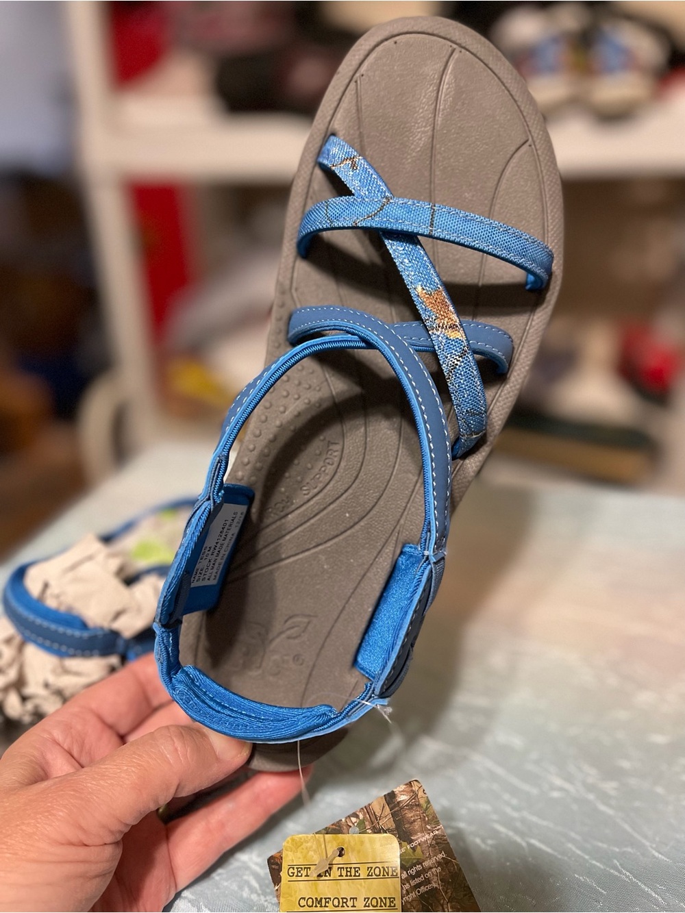 RealTree Blue Comfort Sandals - Lightweight Adjustable Strap.NWT